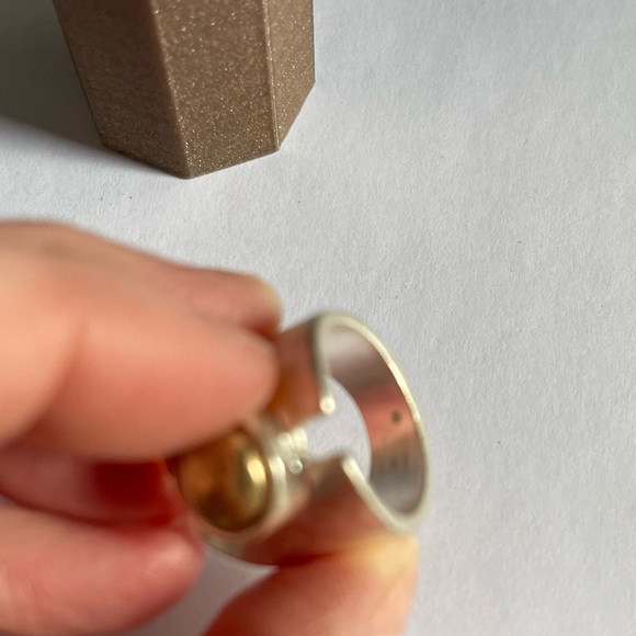 TJG Silver Toned Distressed Look Ring Size 8 - Picture 7 of 7